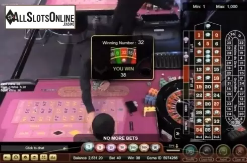 Game Screen. Roulette Portomaso Live Casino from Ezugi