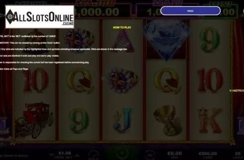 Game rules. Royal Diamonds from Ainsworth