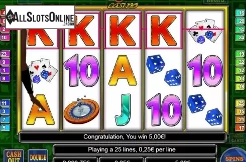 Win screen. Royal Fabulous Casino from R. Franco