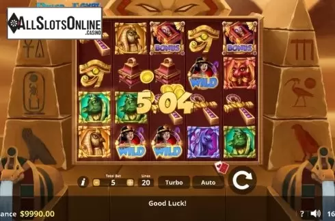 Win screen. Ruler of Egypt from Lady Luck Games
