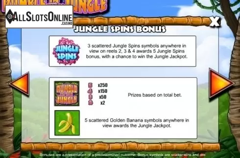 Paytable 2. Rumble in the Jungle from Mazooma