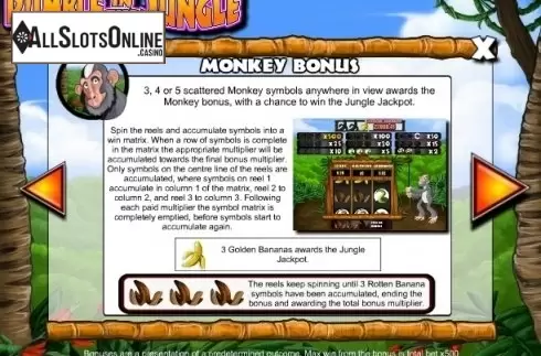 Paytable 3. Rumble in the Jungle from Mazooma
