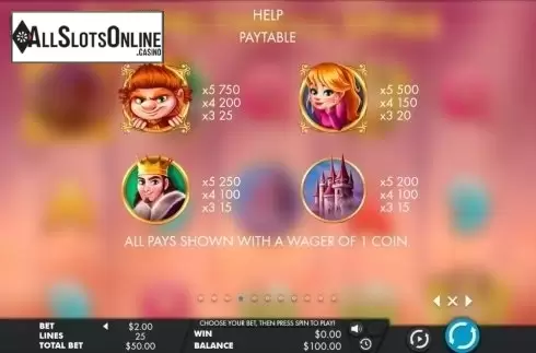 Paytable 4. Rumpel Thrill Spins from Genesis