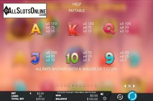 Paytable 5. Rumpel Thrill Spins from Genesis