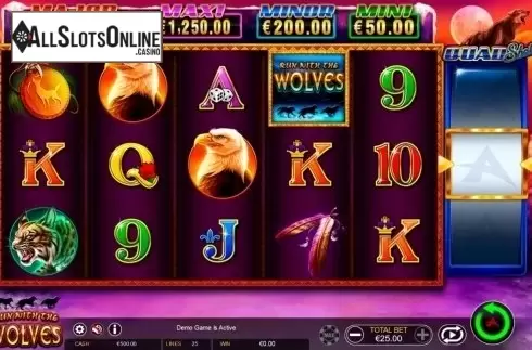 Main game. Run with the Wolves Quad Shot from Ainsworth