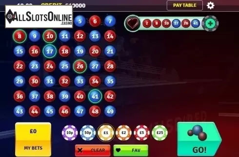 Reel screen. Rush Bingo from Inspired Gaming