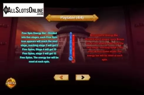 Paytable 4. Ruyi's Royal Love in the Palace from Triple Profits Games