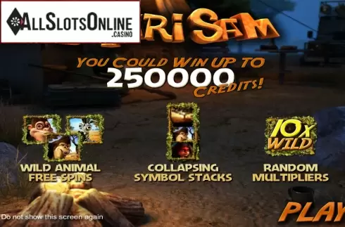 Game features. Safari Sam from Betsoft