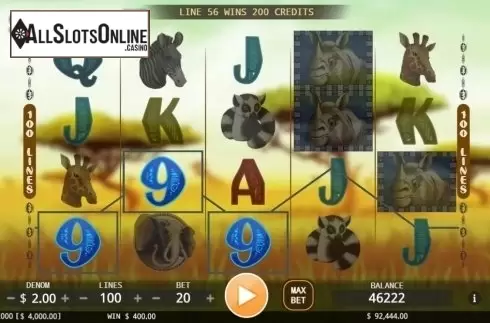 Win screen. Safari (KA Gaming) from KA Gaming