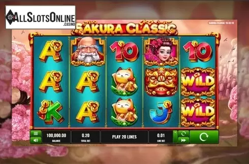 Reels screen. Sakura Classic from Playreels