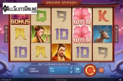Reel Screen. Sakura Dragon from Playson
