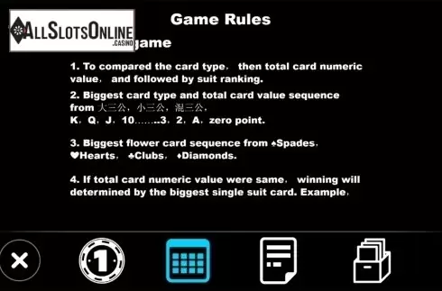 Paytable 5. San Gong from Triple Profits Games