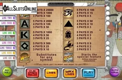 Screen2. Sands of Fortune from OpenBet