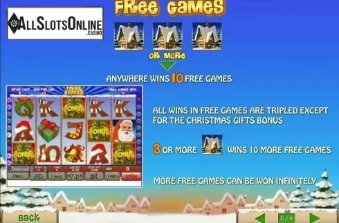 Feature Description screen. Santa Surprise (Playtech) from Playtech