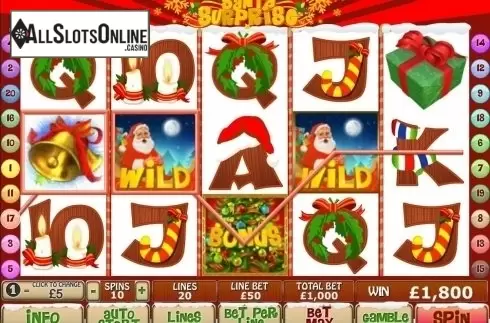 Wild Win screen. Santa Surprise (Playtech) from Playtech