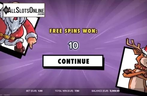 Free Spins 1. Santa vs Rudolf from NetEnt