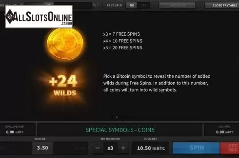 Paytable 2. SatoshiSlot Flash from satoshislot