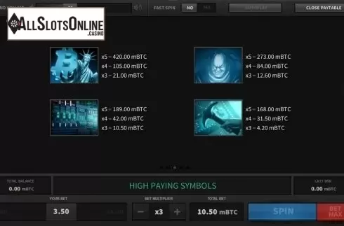 Paytable 3. SatoshiSlot Flash from satoshislot