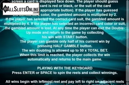 Game Rules 1. Scarab Stone from Casino Technology