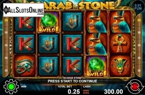 Reel Screen. Scarab Stone from Casino Technology