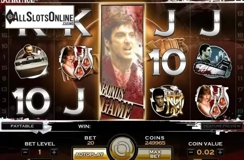 Screen3. Scarface from NetEnt