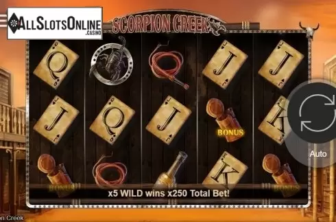 Reel Screen. Scorpion Creek from bet365 Software