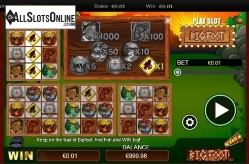 Win screen. Scratch Bigfoot from NextGen