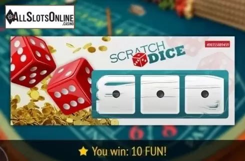 Win Screen 2. Scratch Dice from BGAMING