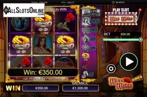Game Screen 2. Scratch Miss Midas from NextGen