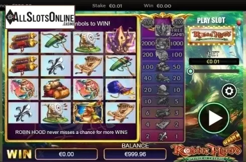 Reel screen. Scratch Robin Hood from NextGen