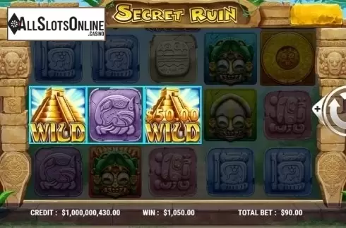 Win Screen 2. Secret Ruin from Slot Factory