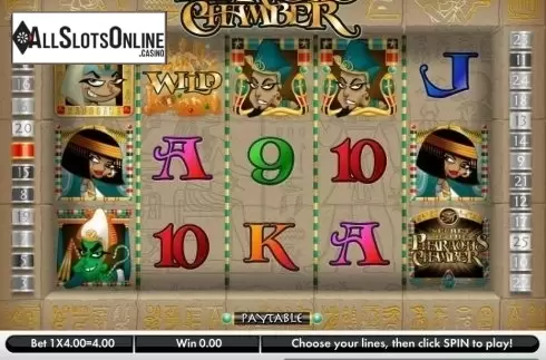 Game Workflow screen . Secret of the Pharaoh's Chamber from Gamesys