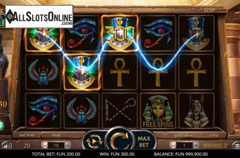 Win Screen 1. Secrets of the Nile from Leap Gaming