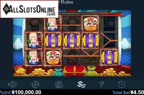 Paytable 4. Seven Lucky God from Virtual Tech
