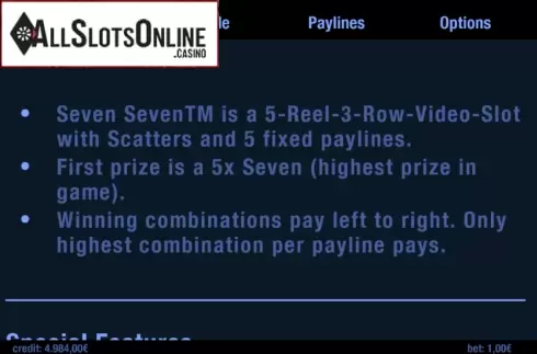Features 1. Seven Seven from Swintt