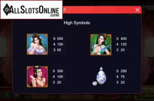 Paytable 2. Sex and Zen (XIN Gaming) from XIN Gaming
