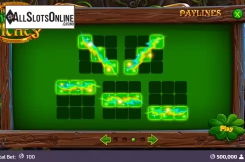 Paytable. Shamrock Riches from FunFair