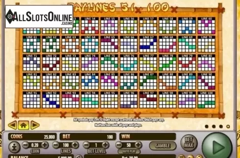 Winlines 2. Shaolin Fortunes 100 from Habanero