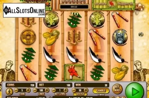 Win screen. Shaolin Fortunes 100 from Habanero
