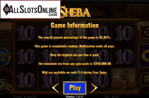 Game information . Sheba from Bla Bla Bla Studious