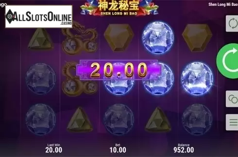 Win screen 2. Shen Long Mi Bao from Booongo