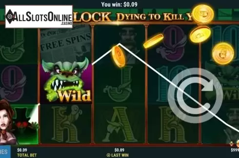 Win screen 2. Sherlock: Dying to Kill You from Slot Factory