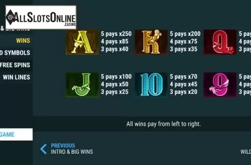 Paytable screen 2. Sherlock: Dying to Kill You from Slot Factory