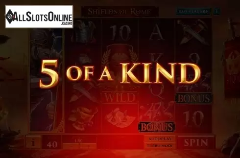 5 of a Kind. Shields of Rome from Playtech