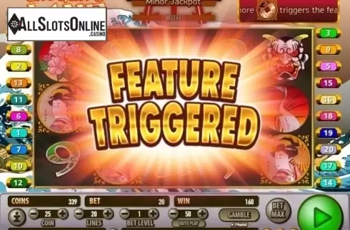 Win Screen . Shogun's Land from Habanero