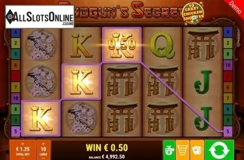 Win Screen. Shogun's Secret CCS from Gamomat