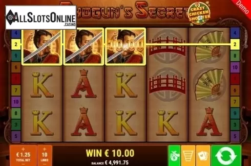 Win Screen. Shogun's Secret CCS from Gamomat