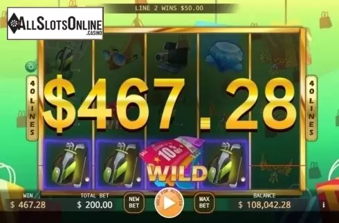 Win Screen. Shopping Fiend from KA Gaming