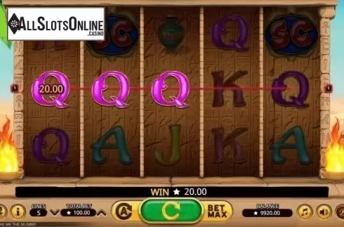 Win Screen. Show Me the Mummy from Booming Games
