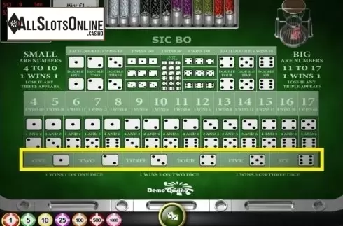 Game Screen 2. Sic Bo (Playtech) from Playtech